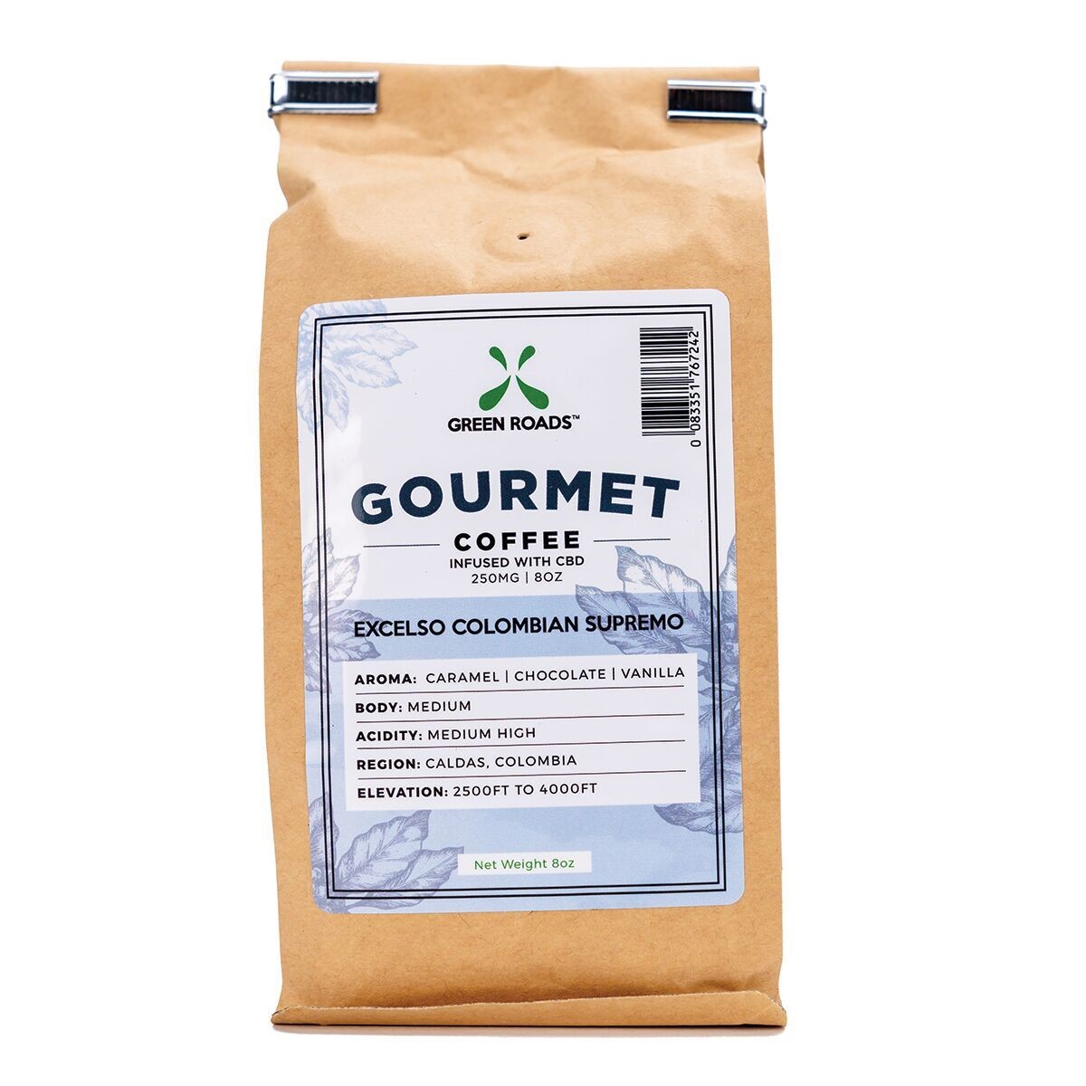 Grco7242 Cbd Coffee Dark Roast 8oz Bag Parties By Bellas